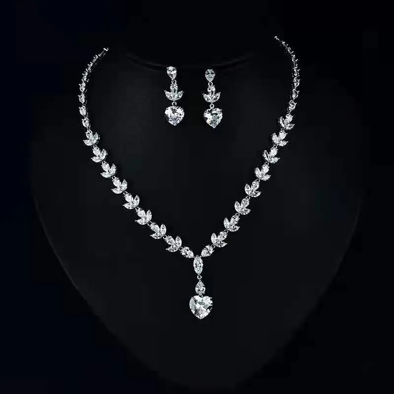 

Funmode New Multicolor Cubic Zircon Pendientes Wedding Jewelry Set for Women bijoux femme Wholesale FS173