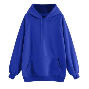 

JACOSIN Sweatshirt 2020 Women's Casual Solid Hooded Pocket Long Sleeve Pullover Sweatshirt Top Blouse For Female