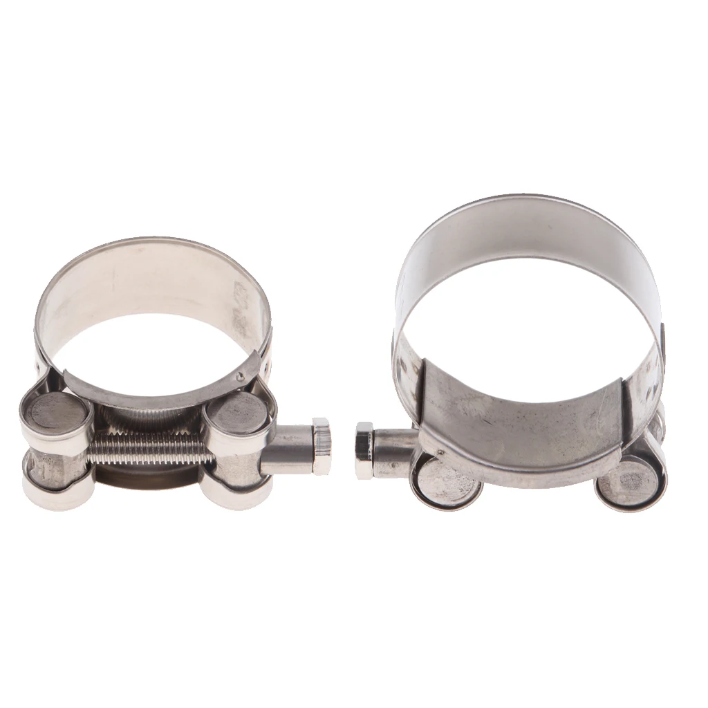 36-39mm & 40-43mm Stainless Steel Motorcycle Exhaust Clamp Banjo Clips