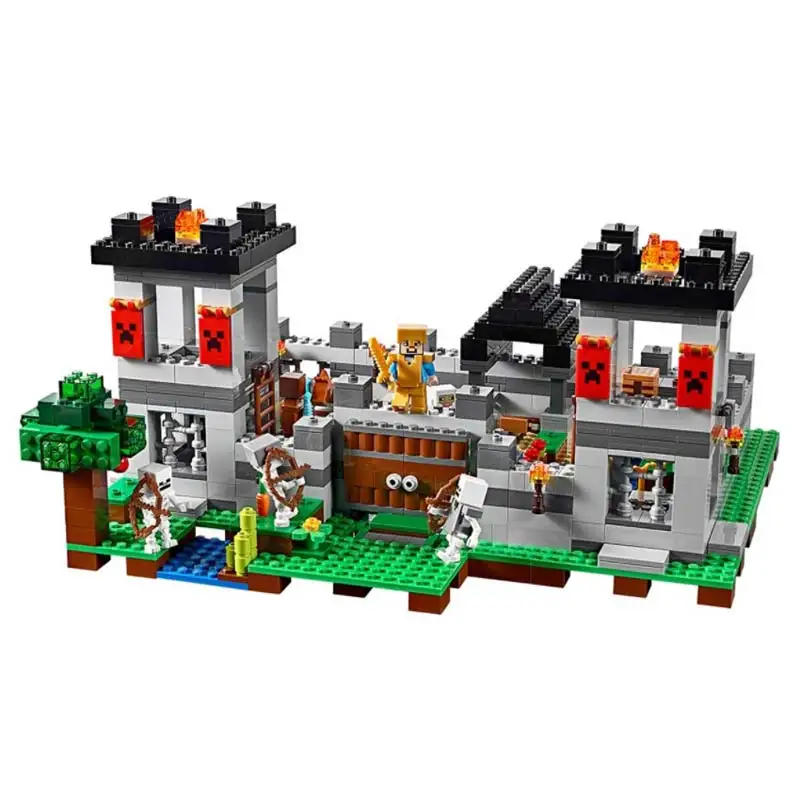 Fortress Building Blocks With Steve Action Figures Compatible My World Bricks Set Gifts Toys 21127 Fortress Building Blocks With Steve Action Figures Compatible My World Bricks Set Gifts Toys 21127