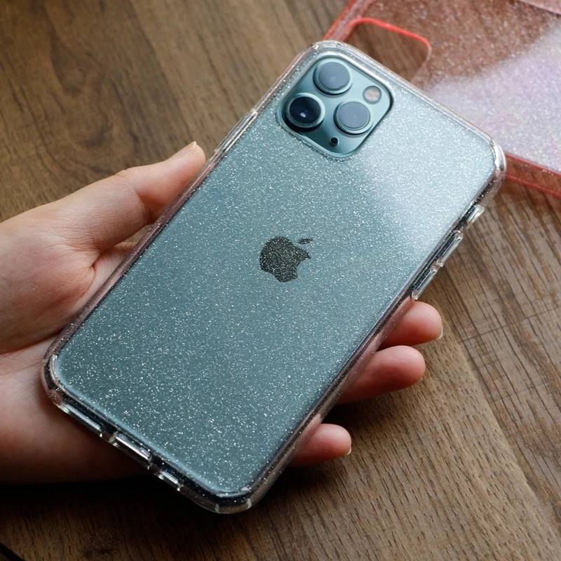 New Bling glitter Transparent armor Case For iphone 11 13 12 Pro Max X XR XSMax XS 7 8 Plus SE2 hard PC cover Protective shell