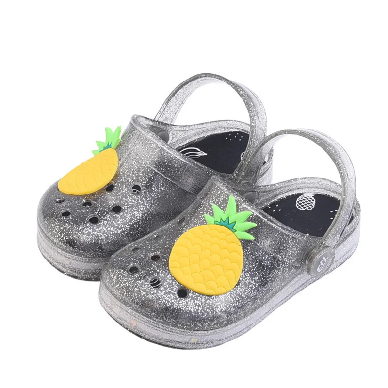 Детская обувь; Светодиодный свет; модные летние детские сандалии; пляжная обувь; Вьетнамки с фруктами; тапочки; детская обувь для мальчиков и девочек
