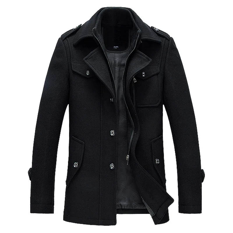 

Business Leisure Woolen Overcoat Jacket