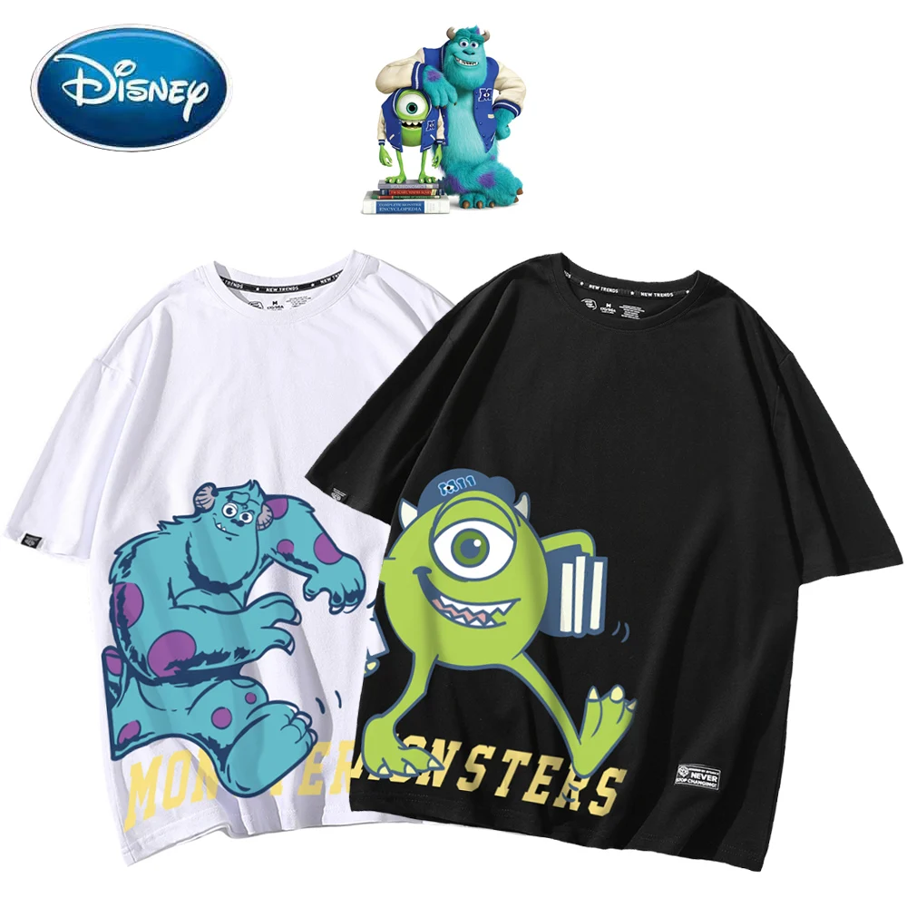 

Футболка Disney, модная женская футболка с надписью MikeWazowski JamesP.Sullivan Monsters, унисекс, Повседневная футболка