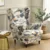Solid Color Wing Chair Cover Stretch Polyester Armchair Covers Nordic Removable Relax Sofa Slipcovers With Seat Cushion Covers 37
