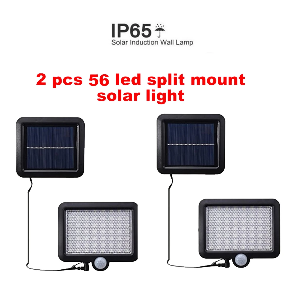 

2/4pcs 100/56/30 Leds Solar Light Illumination PIR Motion Sensor Wireless Solar Light Waterproof Outdoor Garden Wall LED Light s