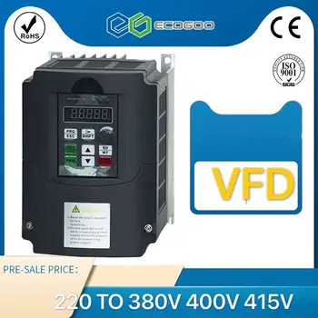 

220V to 380V Variable Frequency Drive VFD Inverter 1 Phase Input 3 Phase Output Frequency Inverter 4KW-11KW for Spindle Motor