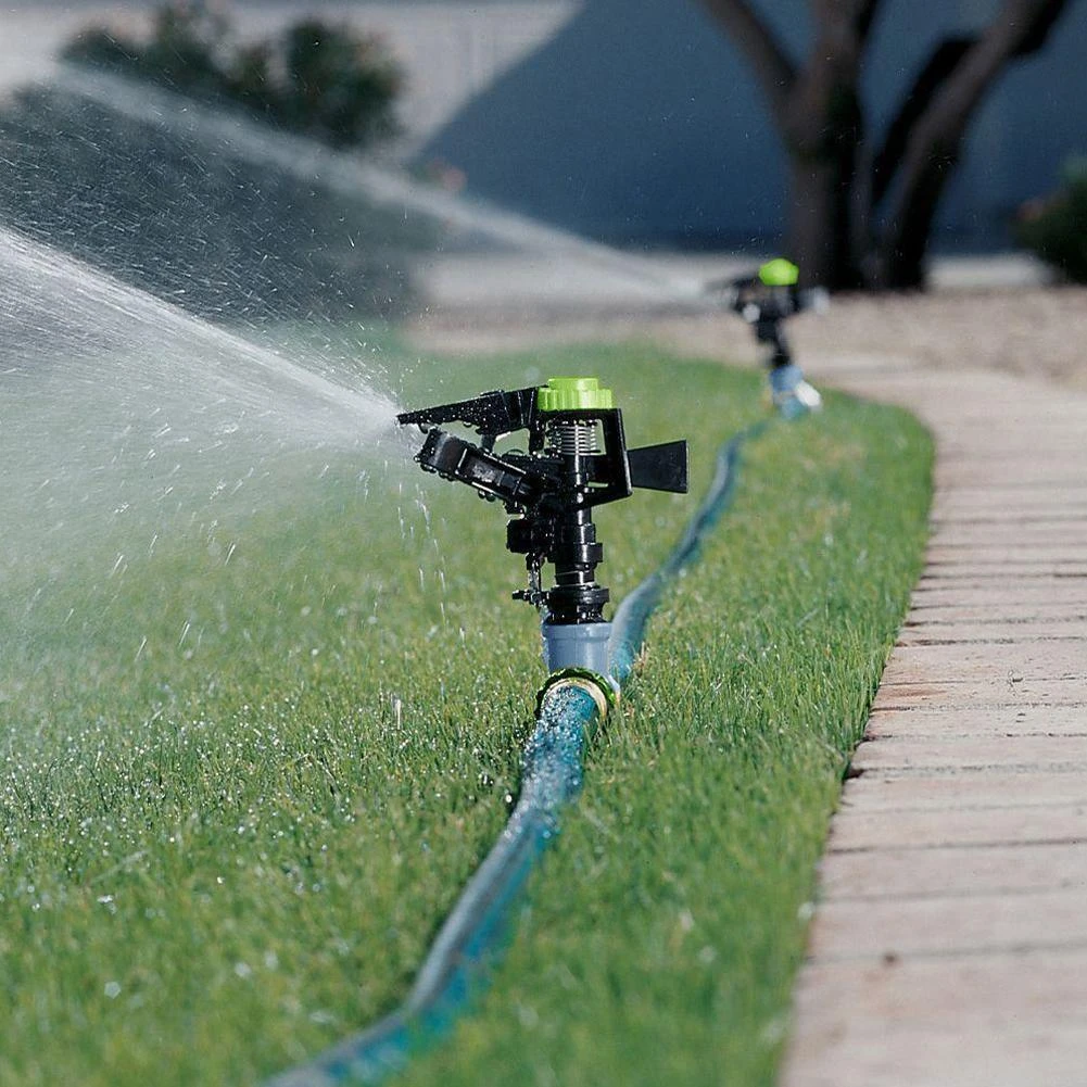 芝生と庭のための回転式自動散水システム,調整可能な大型エリア,マイクロ灌漑ホース,360ガーデンスプリンクラー|スプレー器| - AliExpress