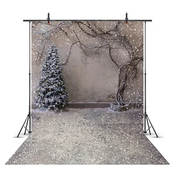 Merry Christmas Tree Backdrop For Photography Xmas Winter Snow Kids Baby Photo Background Decoration Newborn Party Studio Props