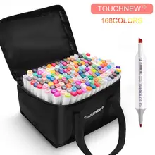 30, 40, 60, 80, 168 цветов, художественные маркеры TOUCHNEW, двойные цветные ручки на спиртовой основе, графические художники, маркеры, набор для детей, взрослых, аниме