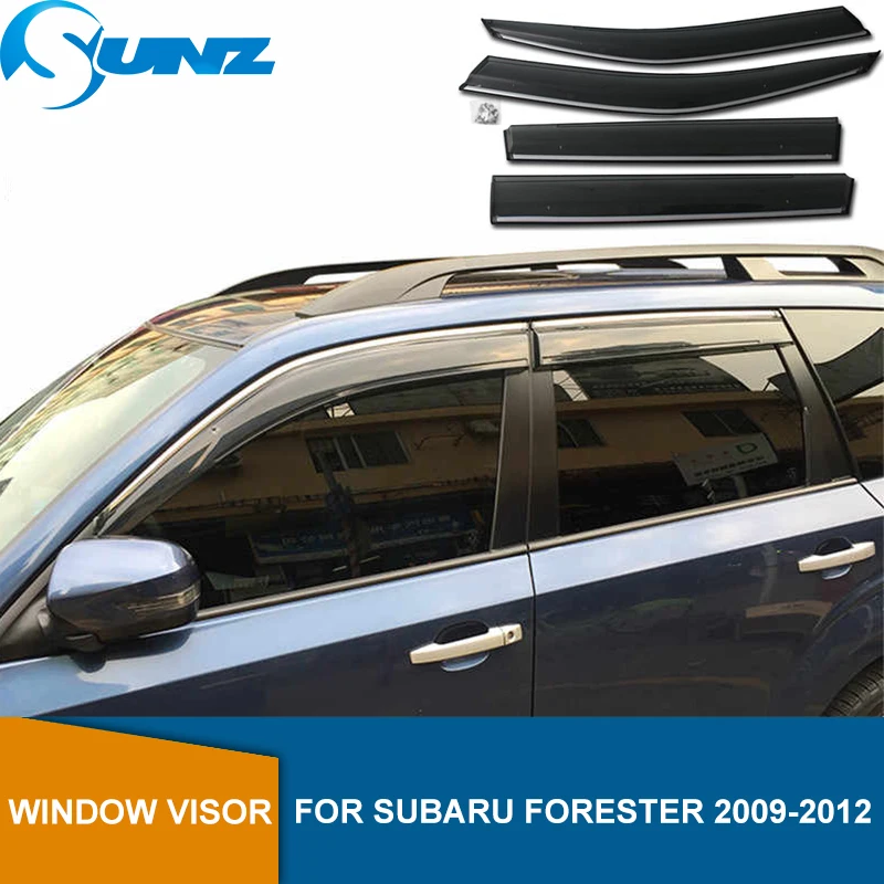 

Side Window Deflectors For Subaru Forester 2009 2010 2011 2012 Smoke Window Visor Vent Shades Sun Rain Deflector SUNZ
