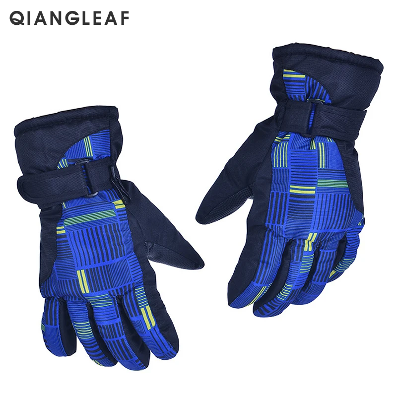 

QIANGLEAF Ski Touch Screen Thickening Plus Velvet Warm Windproof Bicycle Outdoor Non-slip Sports Riding Waterproof Gloves HD25