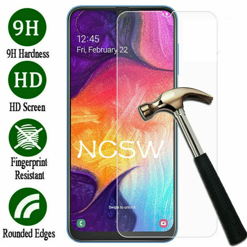 

9H Clear Tempered Glass Guard For Samsung Galaxy A10 A30 A50 M10 M20 M30 A9 A7 A750 2018 A9S Screen Protector Protective Film