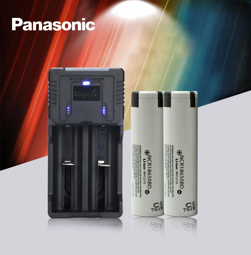 2 шт. литий-ионные аккумуляторы Panasonic NCR18650BD 3 7 в 3200 мАч 18650 | Электроника