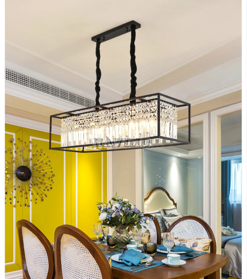 Современные золотые металлические светодиодные люстры, светильник ing Lustre Crystal для гостиной, светодиодная подвесная люстра, светильник для спальни, подвесной светильник