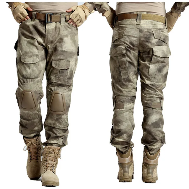 Multicam Camouflage Militar Tactical Pants Army Military Uniform Trouser Frog Paintball Combat Cargo Pants - Цвет: 03