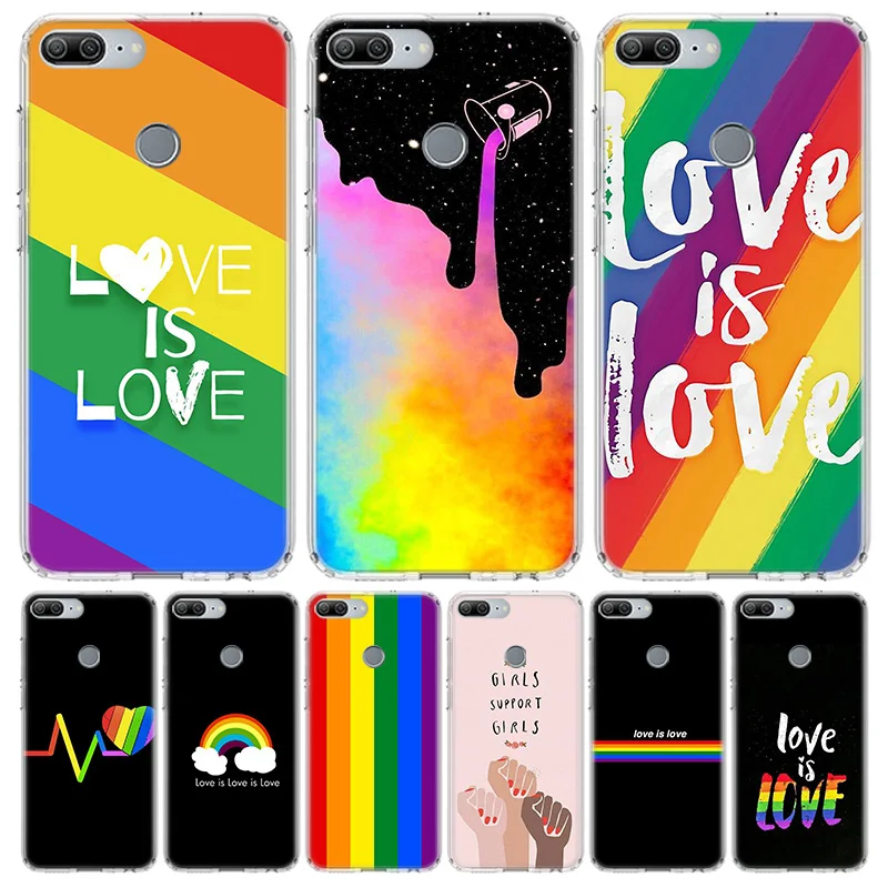 Чехол для телефона Love Is LGBT Rainbow Huawei Honor 10 9 Lite Y9 Y5 Y6 Y7 2019 8X 8A 8S 7A 7X 10i 20i Pro V30 Art Coque