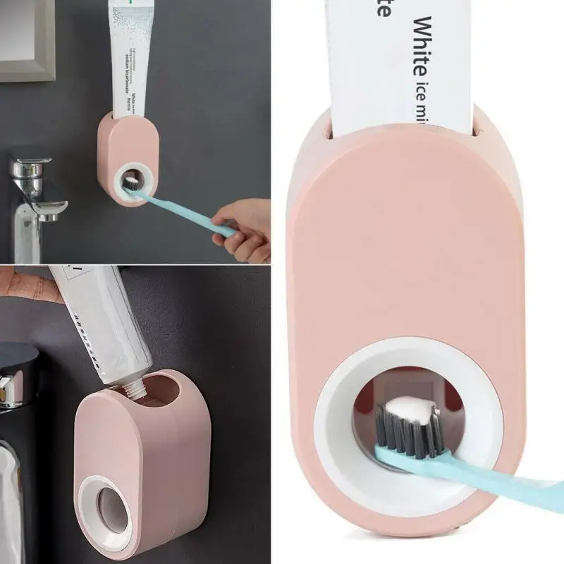 Toothpaste Squeezer Dispenser Automatic Hands Free Wall Mounted Family Bathroom