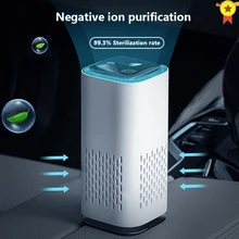 Purificador de aire para coche, purificador de aire de iones negativos, USB, Mini limpiador de aire doméstico para vehículo, elimina el aire de formaldehído, accesorios para coche