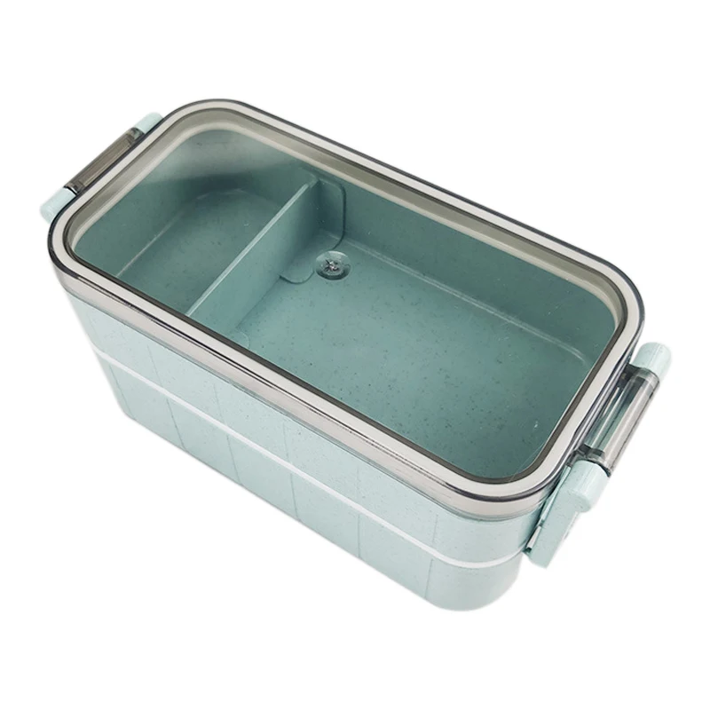 

580Ml Microwave Bento Compartment Box Wheat Straw Child Lunch Box Leak-Proof Bento Lunch Box for Kids School Food Container