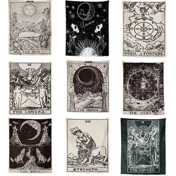 

Tarot Tapestry Witchcraft Wall Hanging Tapestries Divination Wall Cloth Witchcraft Hippie Decoration Bedroom Tarot Tapestry