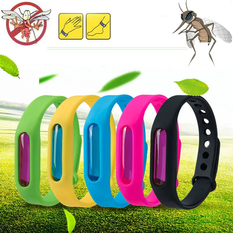 

Mosquito Killer Colorful Environmental Protection Silicone Wristband Summer Mosquito Repellent Bracelet Safe For Children