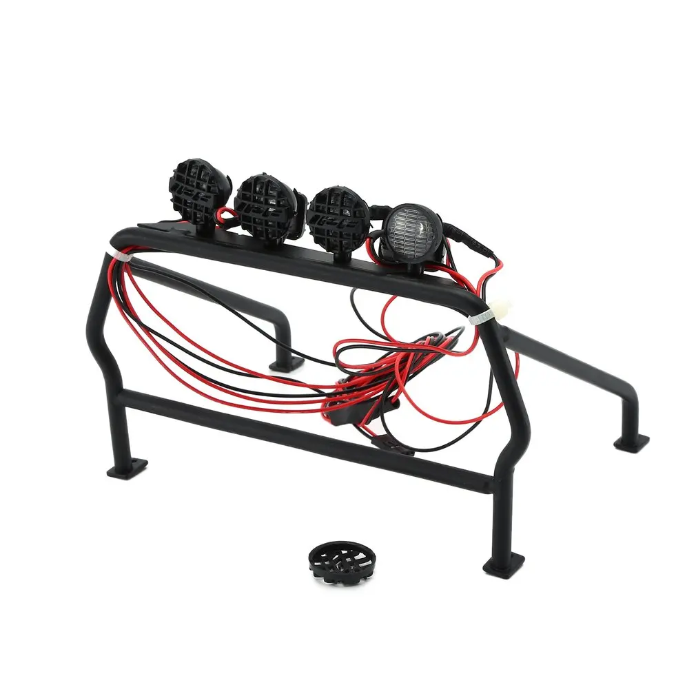 

RC Metal Roll Rack Cage with 6 LED Light for Axial SCX10 Rock Crawler RC4WD 1/10 TF2 AX80046 Trailfinder
