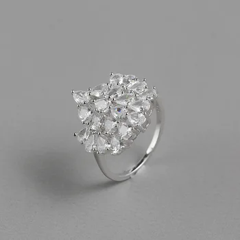 

S925 Fine Silver Seiko High-End Design Crown Goddess Rings Free Shipping