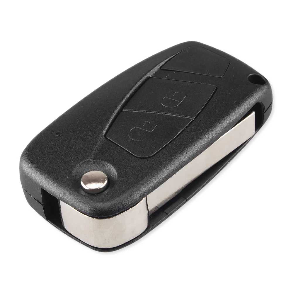 KEYYOU 2 кнопки флип пульт дистанционного ключа чехол Чехол для Fiat Punto Ducato Stilo, Panda центральный 500 Punto Автосигнализация брелок