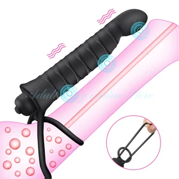 10 Frequency Double Penetration Anal Plug Dildo Vibrator Butt Strap On Penis Vagina Adult Sex Toys For Men Couples 4