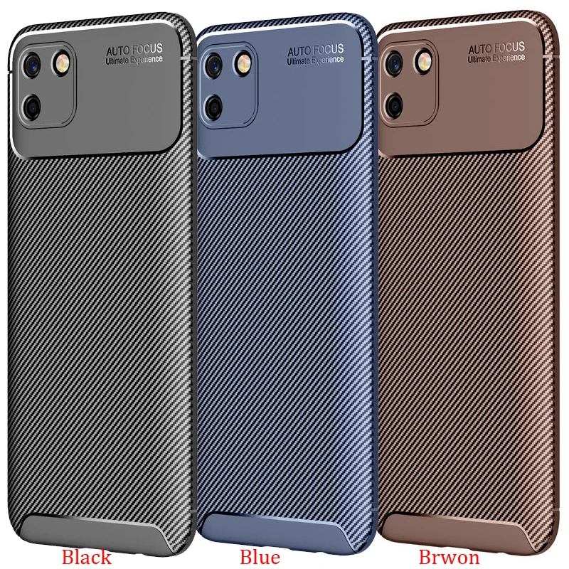 Прочный чехол из углеродного волокна для OPPO Realme C11 Reno 4pro A72 противоударный мягкий