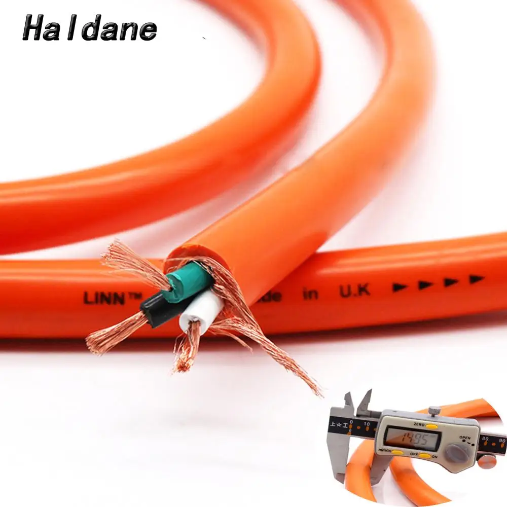 Haldane HIFI Audio LINN K-800 Pure Copper 6N OFC Cable Hi-End Pure Red Copper Power Cable for AMP CD DVD Audio Power Cable