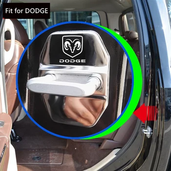 

For Dodge 2009-2016 Journey Stainless Steel Car Logo Door Lock Cover Buckle Anti Rust Chrome Replace Case Interior Decoration