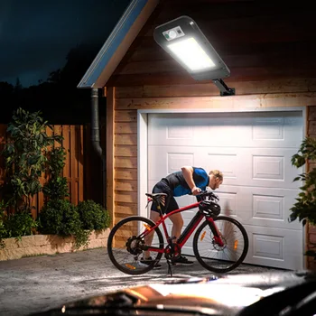 

Waterproof Solar COB Wall Light Multi-functional Practical Durable Human Motion Sensor Remote Control Security Lamp