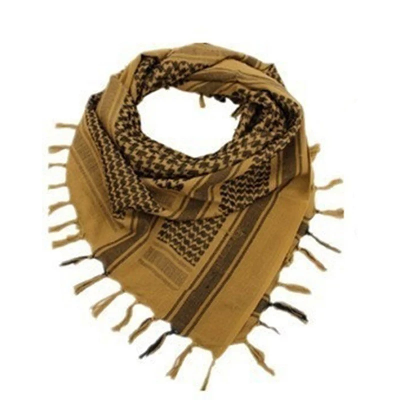 Арабский Шарф Shemagh Keffiyeh военный Shemagh Тактический пустынный головной шейный шарф арабский шарф с кисточками аксессуары хлопок - Цвет: Color2