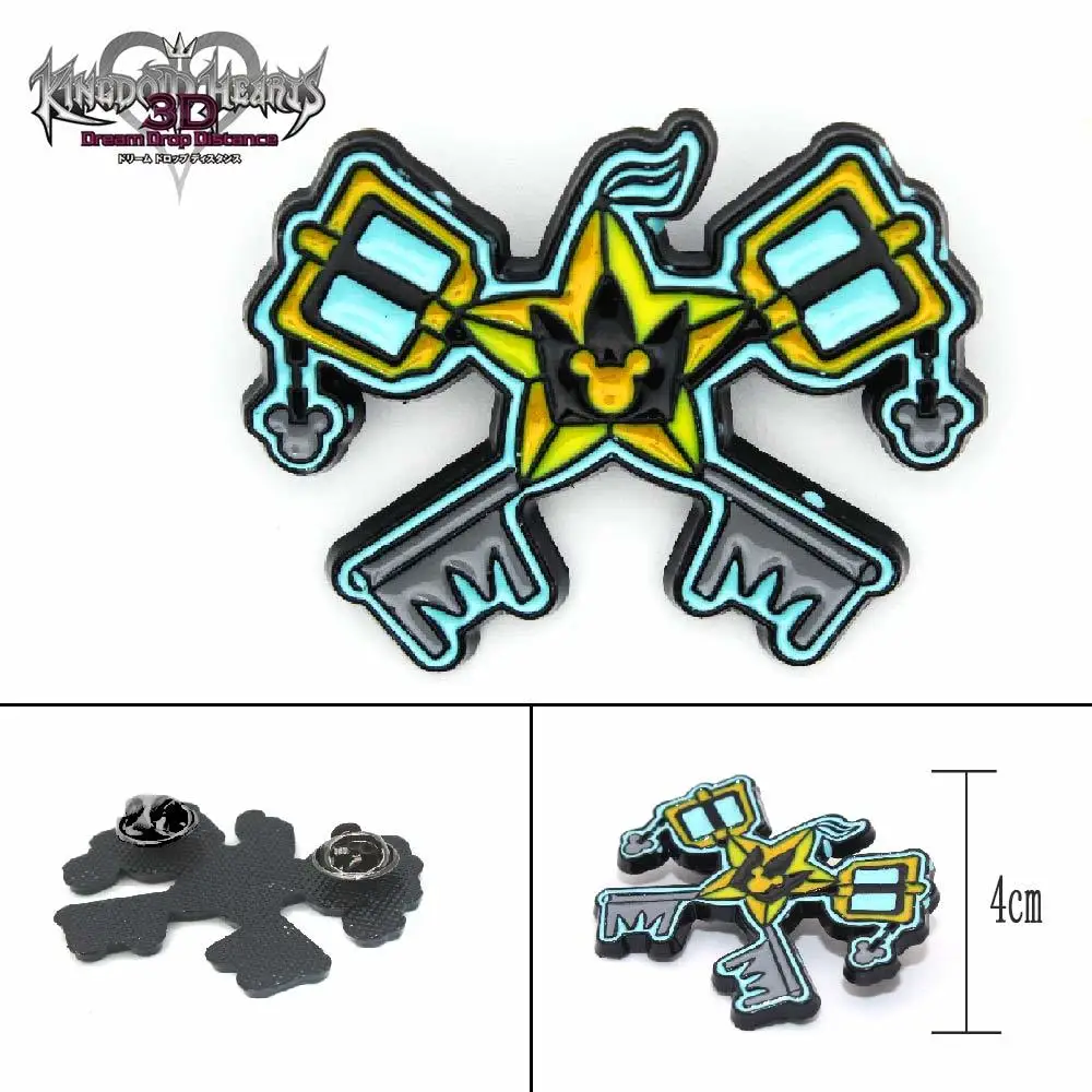 

Game Kingdom Hearts Sora Keyblade Key Chain Of Memories Metal Cool Badge Pin Brooch Chestpin Costume Brooches Pins Gift