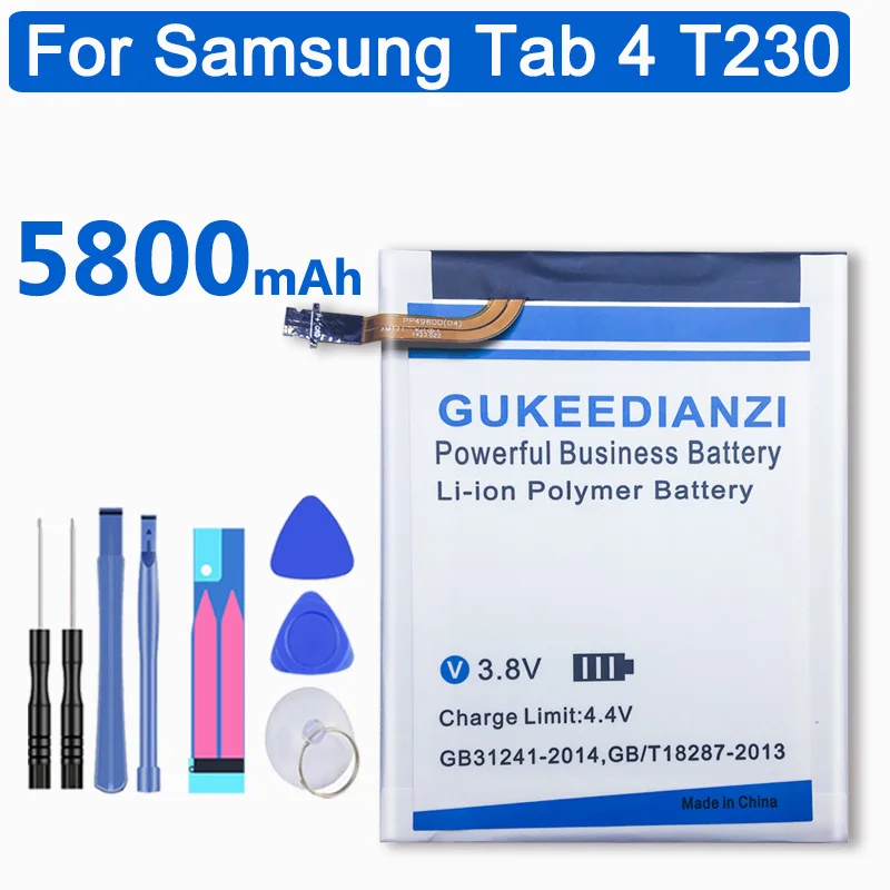 GUKEEDIANZI EB BT230FBE планшет Li Ion Battery5800mAh для Samsung GALAXY Tab 4 Nook T230 T231 T235 SM T231|li-ion tablet|batteries li-ion