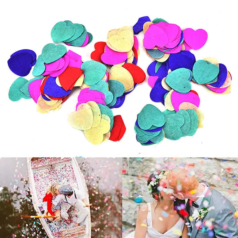

12g Heart Confetti Love Wedding Party Romantic Table Decoration Colored wedding throwing heart shaped paper Accessories