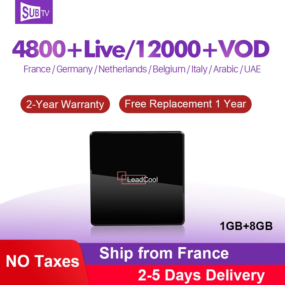 

SUBTV Box Leadcool X TV Box IPTV France Arabic 1 Year SUBTV Code Android 7.1 IPTV Italy Spain Portugal Turkey IP TV Subscription