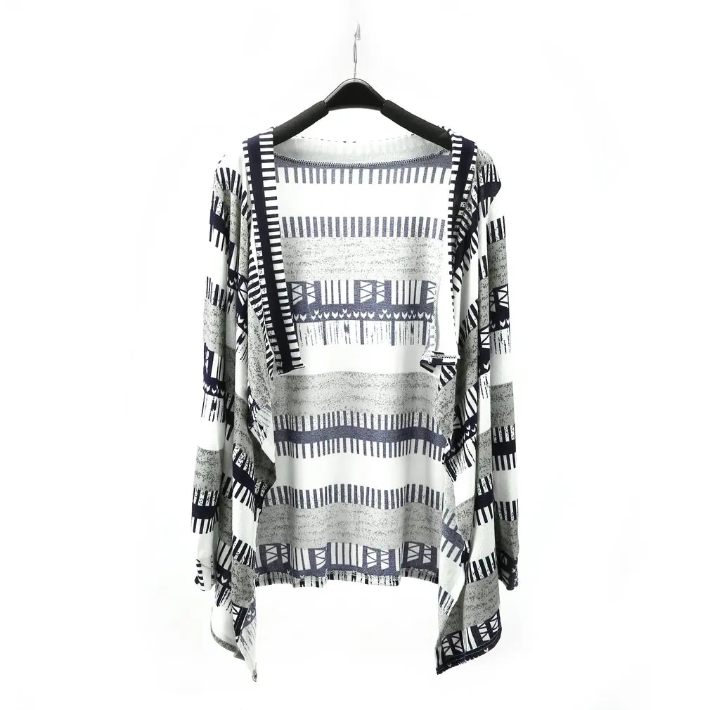 

Fashion Patchwork Shirt Women Basic Coats Irregular Long-sleeved Knitted Sweater Women Winter Autumn Outwear Shirt