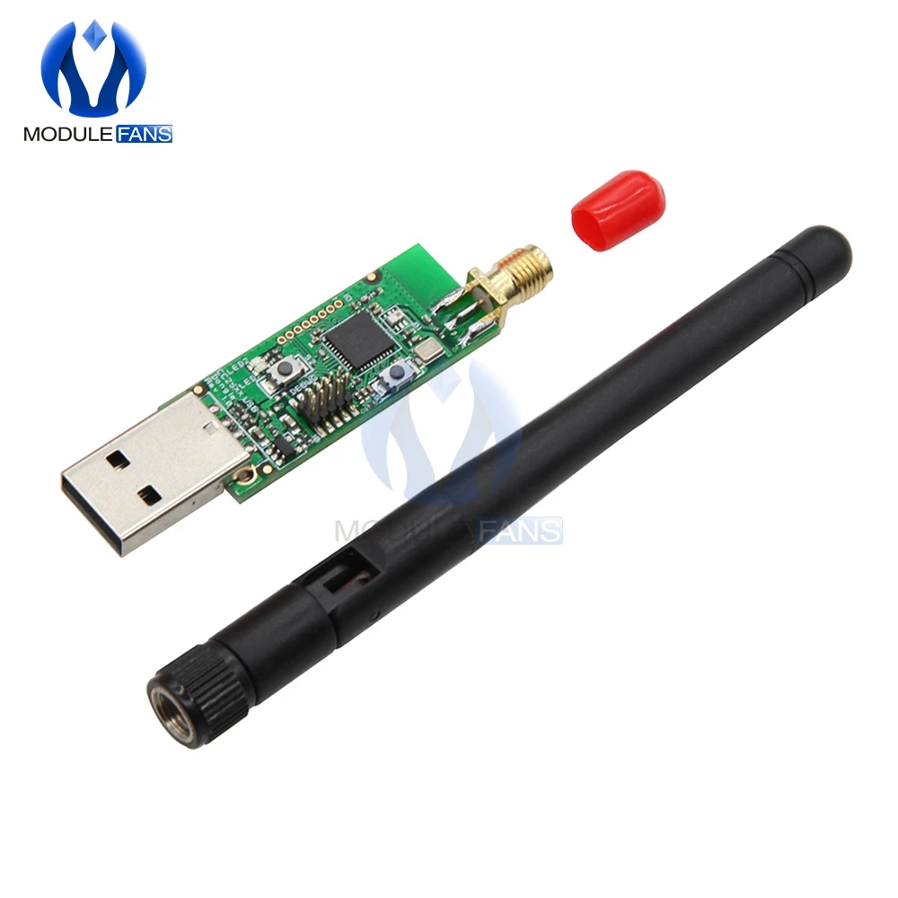 

BLE 4.0 Zigbee Sniffer Wireless Board Bluetooth Dongle Capture Module USB Programmer Downloader With External antenna