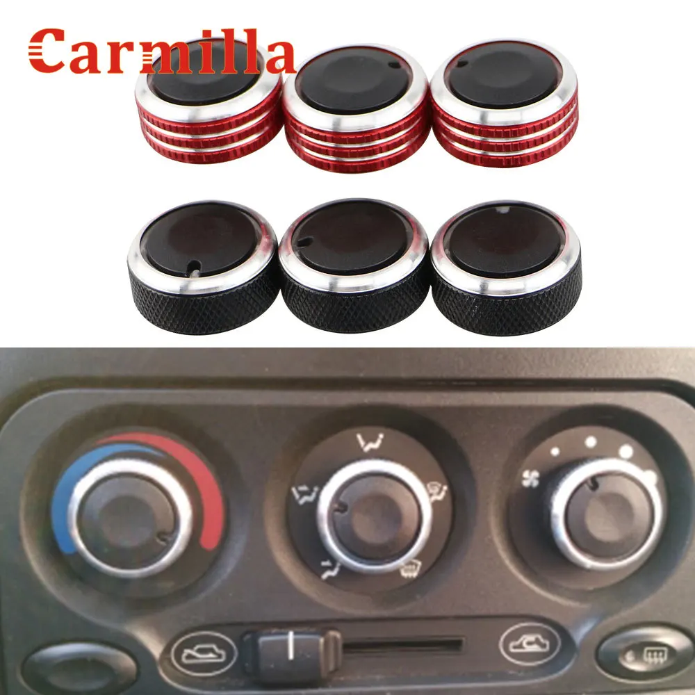 Carmilla botões de interruptor controle calor ar condicionado para daewoo matiz chevrolet alegria exclusivo 98 interior do carro estilo acessório