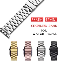 XIYUZHIYI ремешок из нержавеющей стали для Apple ремешок 38 мм 42 мм металлический браслет ремешок для часов аpple для Apple Watch Series 1 2 3 4