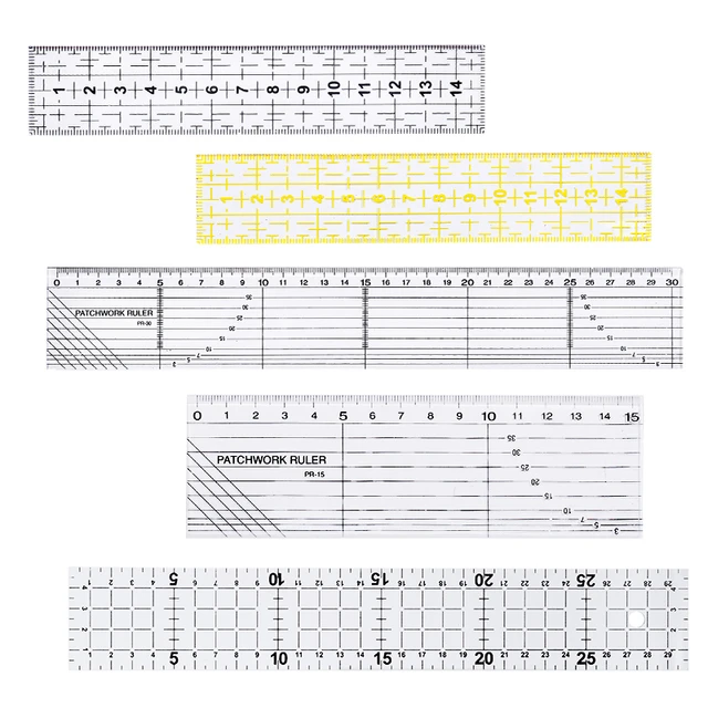 1/2pcs 15cm Quilting Patchwork Ruler Fabric Cloth Cutting Ruler Acrylic Sewing  Rulers DIY Knitting Crafts Tailor Sewing Tools