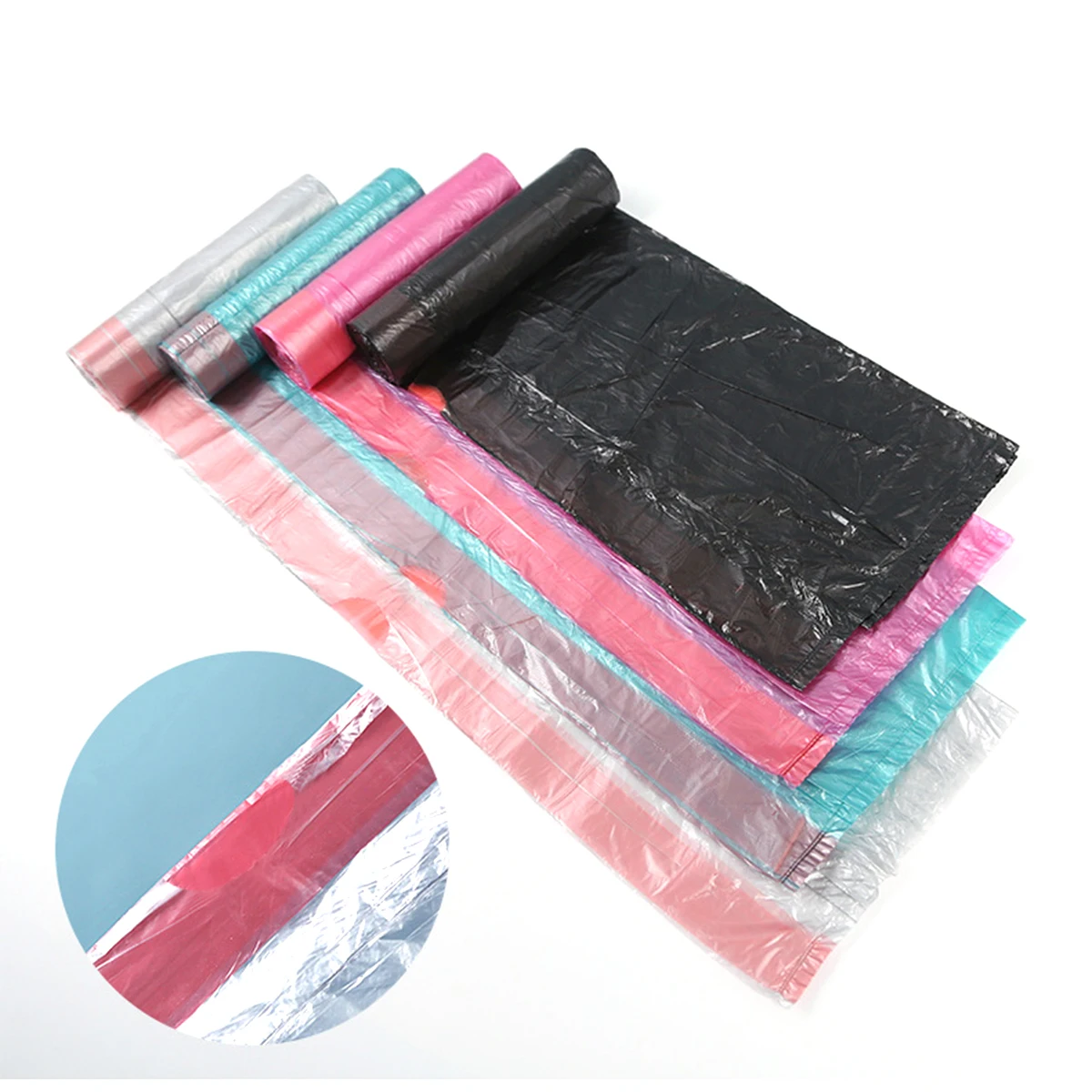 

Creative Drawstring Garbage Bags, Disposable Thick Portable Automatic Closing Kitchen Plastic Bag