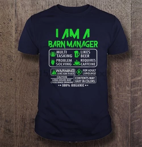 Мужская футболка I am a barn manager женская футболка|Футболки| |