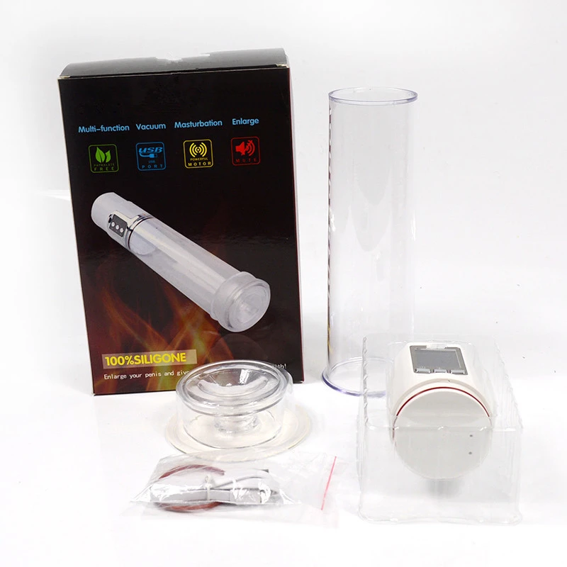 Penis Pump Enlargement LED Liquid Crystal USB Rechargeable Automatic Electric Penis Extender Enhancer Exercise Sex Toys for Men07_