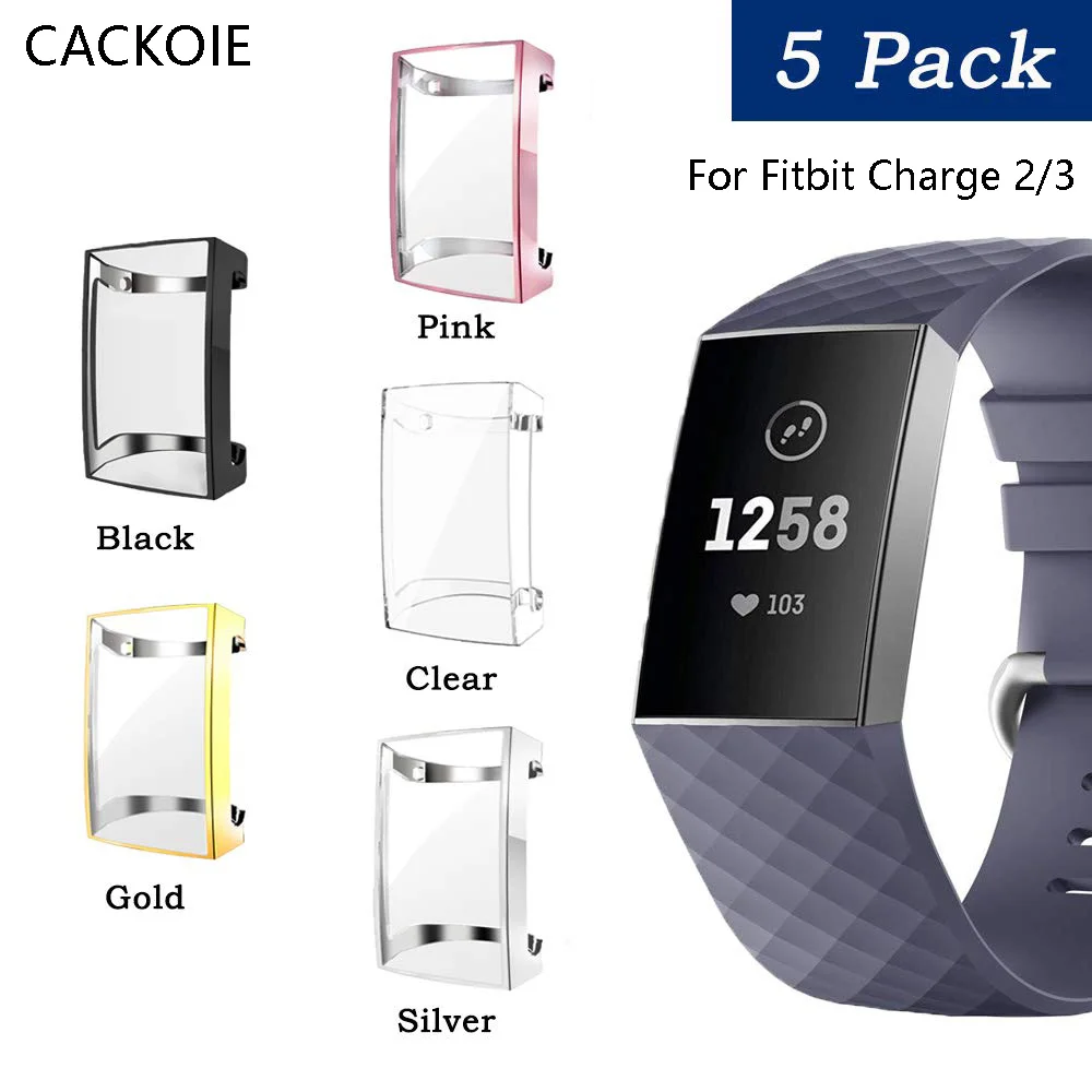 Для Fitbit Charge 2/3 чехол для часов TPU мягкий защиты экрана все включено 3 Аксессуары