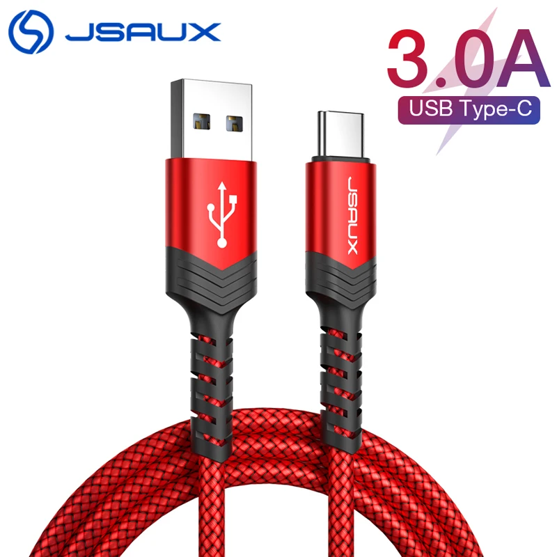 JSAUX кабель Micro USB и Type C 3A быстрой зарядки для Samsung Xiaomi мобильный телефон передачи