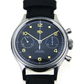 

Red Star Mechanical Chronograph For Seagull 1963 ST2901 Movement Mens Pilot Watch Flieger B-UHR Handwinding Military Panda Blue